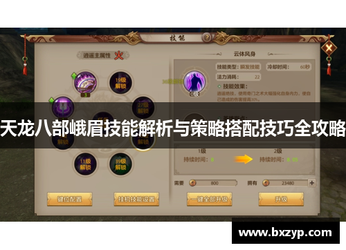 天龙八部峨眉技能解析与策略搭配技巧全攻略 天龙八部峨眉技能解析与策略搭配技巧全攻略