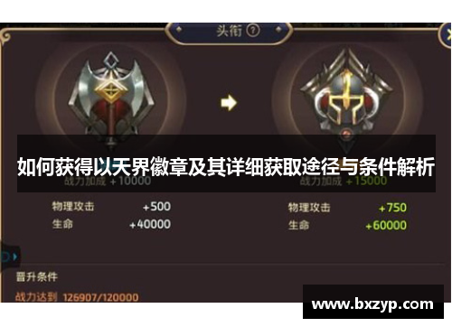 如何获得以天界徽章及其详细获取途径与条件解析